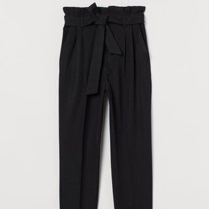 H&M black paper-bag pants